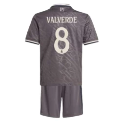 Niños Camiseta Fútbol Real Madrid Federico Valverde #8 2024-25 3ª Equipación (+ Pantalones)